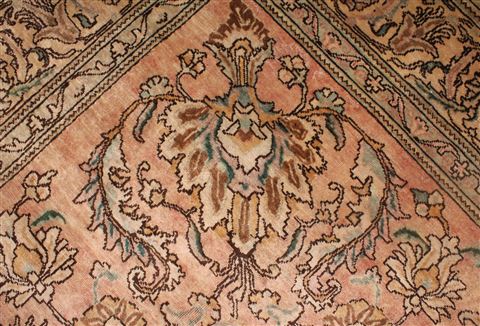 Tabriz Purple Square Hand Knotted 98 X 115 Area Rug 400-17128 Image 16