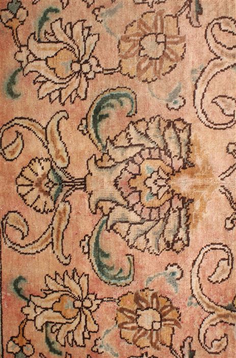 Tabriz Purple Square Hand Knotted 98 X 115 Area Rug 400-17128 Image 17