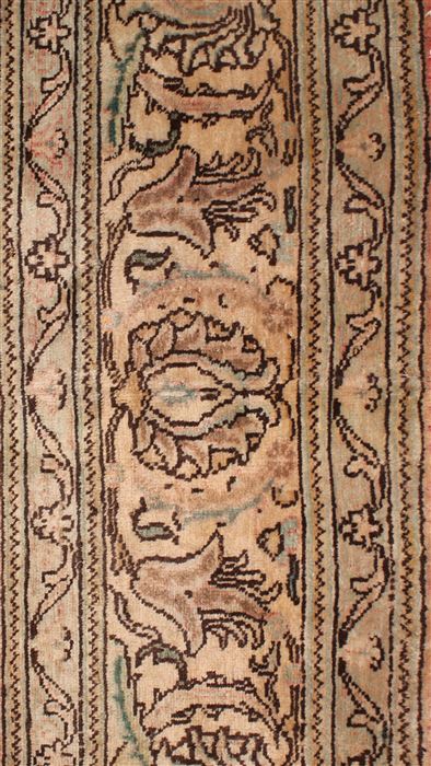 Tabriz Purple Square Hand Knotted 98 X 115 Area Rug 400-17128 Image 6