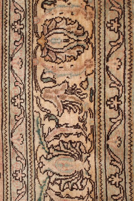 Tabriz Purple Square Hand Knotted 98 X 115 Area Rug 400-17128 Image 7