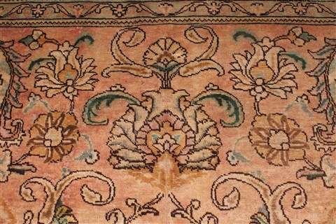 Tabriz Purple Square Hand Knotted 98 X 115 Area Rug 400-17128 Image 9