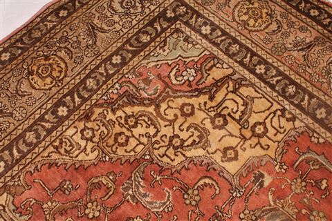 Tabriz Red Hand Knotted 910 X 130 Area Rug 400-17129 Image 12