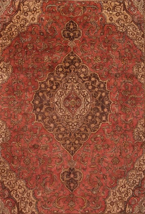 Tabriz Red Hand Knotted 910 X 130 Area Rug 400-17129 Image 5