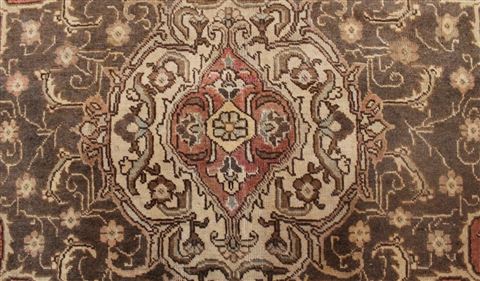 Tabriz Red Hand Knotted 910 X 130 Area Rug 400-17129 Image 9
