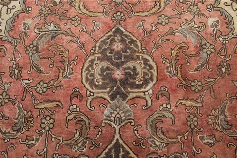Tabriz Red Hand Knotted 910 X 130 Area Rug 400-17129 Image 10