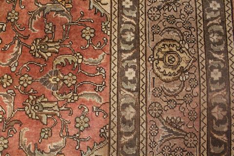 Tabriz Red Hand Knotted 910 X 130 Area Rug 400-17129 Image 11
