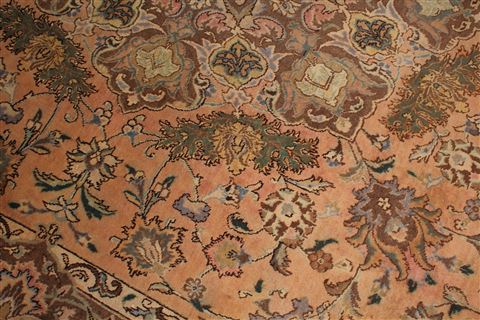 Tabriz Purple Hand Knotted 98 X 135 Area Rug 400-17131 Image 17