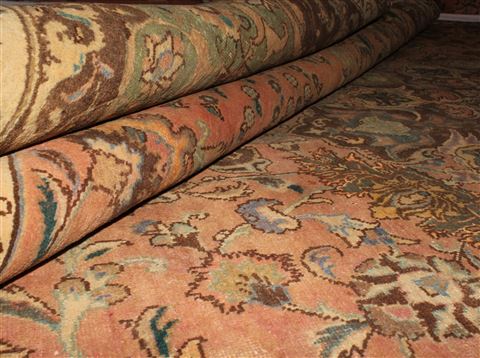 Tabriz Purple Hand Knotted 98 X 135 Area Rug 400-17131 Image 4
