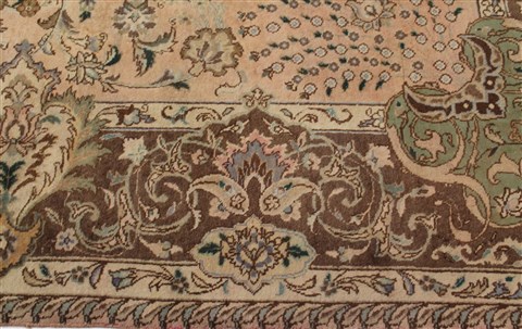 Tabriz Purple Hand Knotted 98 X 135 Area Rug 400-17131 Image 12