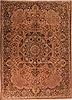 Tabriz Purple Hand Knotted 98 X 135 Area Rug 400-17131 Thumb 0