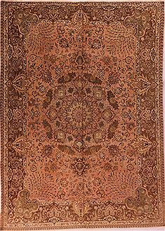 Persian Tabriz Purple Rectangle 10x13 ft Wool Carpet 17131