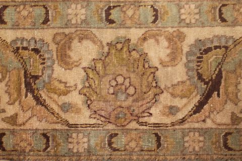 Tabriz Orange Square Hand Knotted 101 X 114 Area Rug 400-17132 Image 15