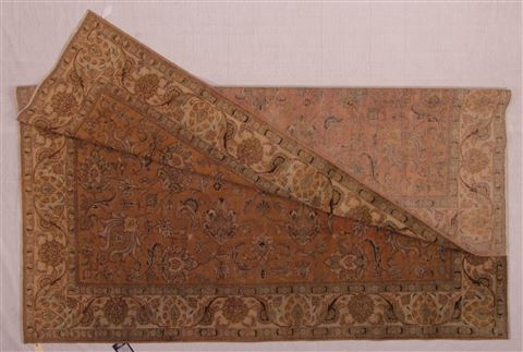 Tabriz Orange Square Hand Knotted 101 X 114 Area Rug 400-17132 Image 18