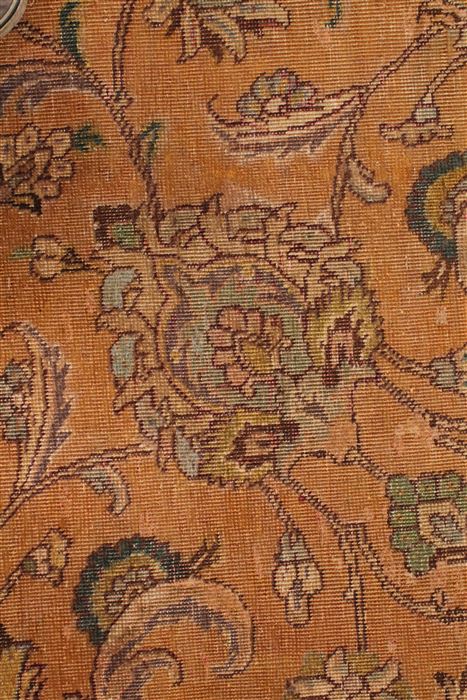Tabriz Orange Square Hand Knotted 101 X 114 Area Rug 400-17132 Image 9