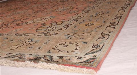 Tabriz Purple Hand Knotted 101 X 140 Area Rug 400-17134 Image 2
