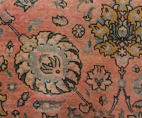Tabriz Purple Hand Knotted 101 X 140 Area Rug 400-17134 Image 4