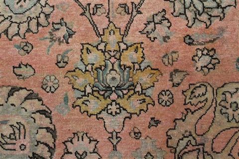 Tabriz Purple Hand Knotted 101 X 140 Area Rug 400-17134 Image 7