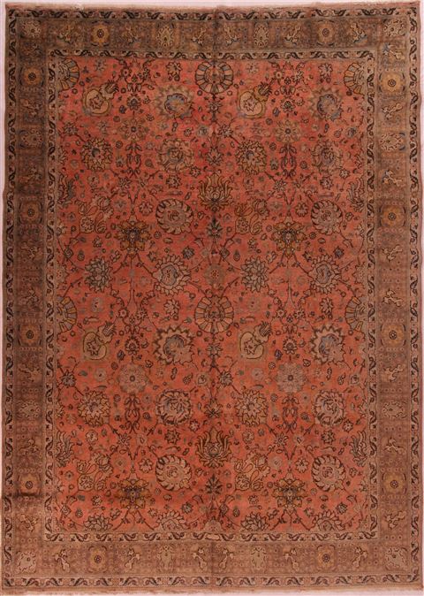 Tabriz Purple Hand Knotted 101 X 140 Area Rug 400-17134 Image 0