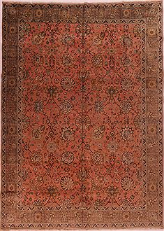 Persian Tabriz Purple Rectangle 10x14 ft Wool Carpet 17134