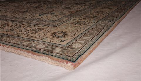 Tabriz Purple Hand Knotted 101 X 130 Area Rug 400-17135 Image 15