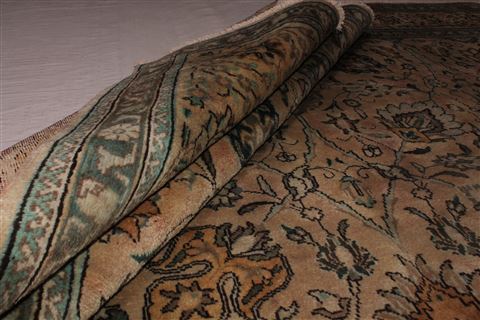 Tabriz Purple Hand Knotted 101 X 130 Area Rug 400-17135 Image 18