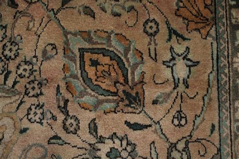 Tabriz Purple Hand Knotted 101 X 130 Area Rug 400-17135 Image 20