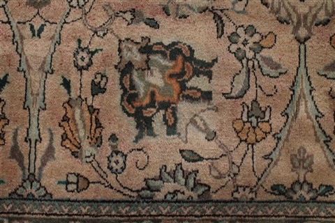 Tabriz Purple Hand Knotted 101 X 130 Area Rug 400-17135 Image 7