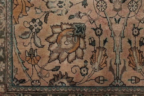 Tabriz Purple Hand Knotted 101 X 130 Area Rug 400-17135 Image 8