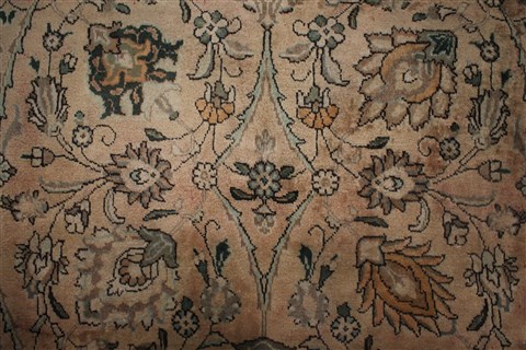 Tabriz Purple Hand Knotted 101 X 130 Area Rug 400-17135 Image 11