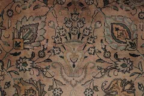 Tabriz Purple Hand Knotted 101 X 130 Area Rug 400-17135 Image 12