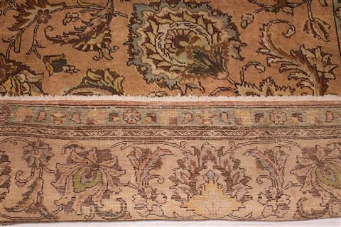 Tabriz Purple Square Hand Knotted 95 X 98 Area Rug 400-17136 Image 12