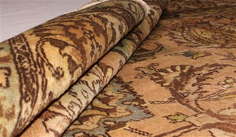 Tabriz Purple Square Hand Knotted 95 X 98 Area Rug 400-17136 Image 14
