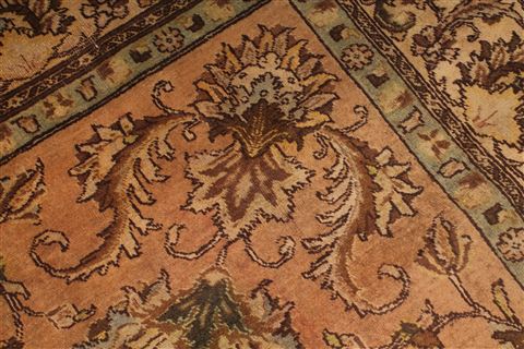 Tabriz Purple Square Hand Knotted 95 X 98 Area Rug 400-17136 Image 3