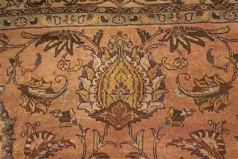 Tabriz Purple Square Hand Knotted 95 X 98 Area Rug 400-17136 Image 6