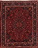 Mashad Red Hand Knotted 102 X 129  Area Rug 400-17138 Thumb 0