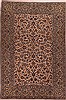 Kashan White Hand Knotted 101 X 130  Area Rug 400-17139 Thumb 0