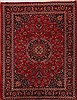 Mashad Red Hand Knotted 99 X 126  Area Rug 400-17141 Thumb 0