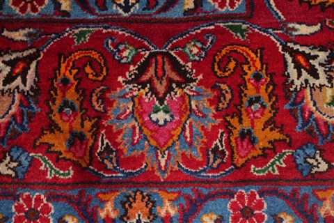 Mashad Blue Hand Knotted 95 X 124 Area Rug 400-17143 Image 15