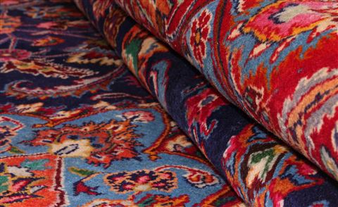 Mashad Blue Hand Knotted 95 X 124 Area Rug 400-17143 Image 19