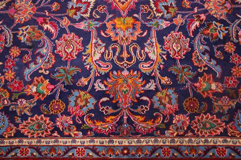 Mashad Blue Hand Knotted 95 X 124 Area Rug 400-17143 Image 5