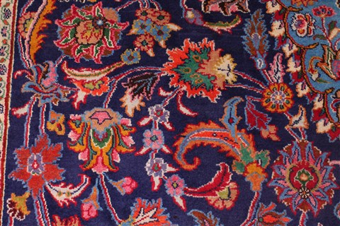 Mashad Blue Hand Knotted 95 X 124 Area Rug 400-17143 Image 10