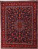 Mashad Blue Hand Knotted 95 X 124  Area Rug 400-17143 Thumb 0