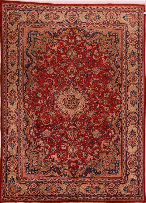 Mahal Red Hand Knotted 97 X 131 Area Rug 400-17145 Image 0