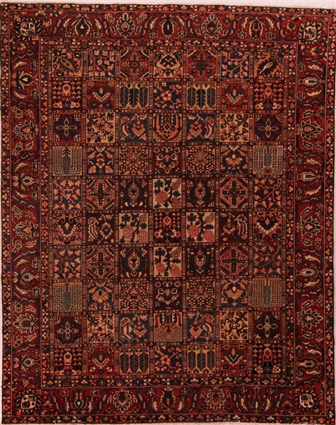 Bakhtiar Brown Hand Knotted 105 X 130 Area Rug 400-17146 Image 0