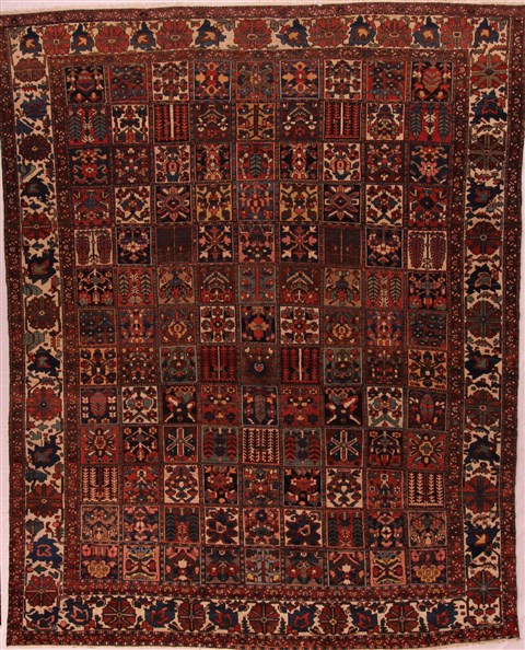 Bakhtiar Brown Hand Knotted 105 X 130 Area Rug 400-17147 Image 0