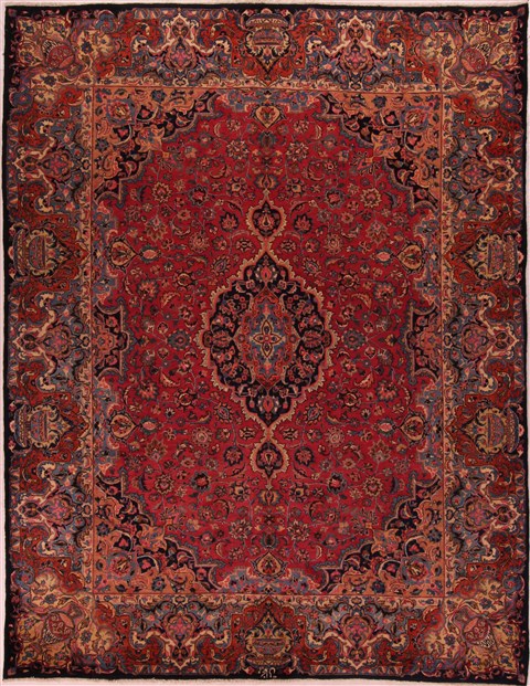 Kashmar Purple Hand Knotted 99 X 129 Area Rug 400-17150 Image 0