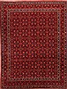 Modern Red Hand Knotted 101 X 130  Area Rug 400-17151 Thumb 0