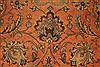 Tabriz Orange Hand Knotted 101 X 128  Area Rug 400-17152 Thumb 14