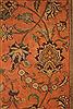 Tabriz Orange Hand Knotted 101 X 128  Area Rug 400-17152 Thumb 17