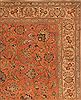 Tabriz Orange Hand Knotted 101 X 128  Area Rug 400-17152 Thumb 7